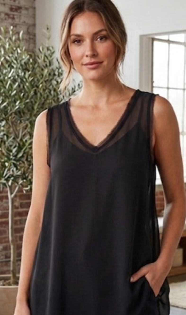 TORRID sheer black blouse